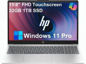 HP 15 Laptop (15.6" FHD Touchscreen, Intel Core i5-1334U (> i7-1255U), 32GB RAM, 1TB SSD) for Business, Students, Home, 10-Hour Long Battery Life, Webcam, Wi-Fi 6, Numpad, Fast Charge, Win 11 Pro HP 15 Laptop (15.6" FHD Touchscreen, Intel Core i5-1334U (> i7-1255U), 32GB RAM, 1TB SSD) for Business, Students, Home, 10-Hour Long Battery Life, Webcam, Wi-Fi 6, Numpad, Fast Charge, Win 11 Pro