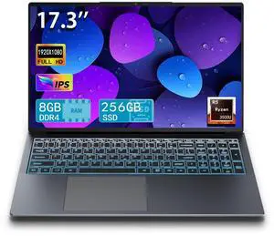 IJKKJI 17 Inch Laptop with Ryzen 5, 8GB RAM, 256 GB SSD, FHD IPS Display, Backlit Keyboard, Webcam,RJ45, Dual Wi-Fi, Bluetooth 5.0, HDMI, USB 3.0, Type-C Full Function IJKKJI 17 Inch Laptop with Ryzen 5, 8GB RAM, 256 GB SSD, FHD IPS Display, Backlit Keyboard, Webcam,RJ45, Dual Wi-Fi, Bluetooth 5.0, HDMI, USB 3.0, Type-C Full Function
