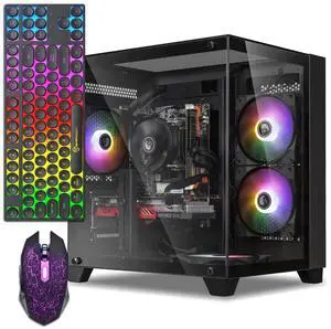 ZER-LON Prebuilt Gaming PC Desktop, Ryzen 5 6Cores up to 4.2GHz, Radeon RX 590 8GB Graphics Card, 16G DDR4 RAM, 512GB SSD, WiFi RGB Fan x5 ZER-LON Prebuilt Gaming PC Desktop, Ryzen 5 6Cores up to 4.2GHz, Radeon RX 590 8GB Graphics Card, 16G DDR4 RAM, 512GB SSD, WiFi RGB Fan x5
