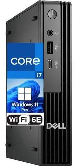 Dell Pro Micro Computer, Intel Core i7-12700K, 32GB RAM, 1TB NVMe SSD, Display Port, HDMI, USB Type-C, Built in AX WiFi, BT, Windows 11 Pro - AI Copilot, Black Desktop Dell Pro Micro Computer, Intel Core i7-12700K, 32GB RAM, 1TB NVMe SSD, Display Port, HDMI, USB Type-C, Built in AX WiFi, BT, Windows 11 Pro - AI Copilot, Black Desktop