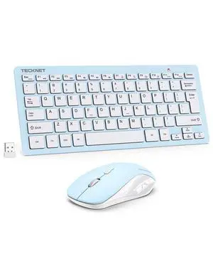 TECKNET Wireless Keyboard and Mouse Combo, Mini Cordless Computer Keyboard and Mouse Set 2.4GHz, Silent Adjustable 1600 DPI, Quiet Click, Lag-Free for Computer, Laptop, PC, Windows, Mac, Chrome TECKNET Wireless Keyboard and Mouse Combo, Mini Cordless Computer Keyboard and Mouse Set 2.4GHz, Silent Adjustable 1600 DPI, Quiet Click, Lag-Free for Computer, Laptop, PC, Windows, Mac, Chrome