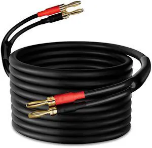 HiFind Speaker Cable Wire 40 Ft with Gold-Plated Banana Tip Plugs-UL CL3 Rated-Indoor&Outdoor&in Wall-Flexible-16 AWG Gauge Tinned Copper for Bi-Wire Bi-Amp HiFi Surround Sound-Black HiFind Speaker Cable Wire 40 Ft with Gold-Plated Banana Tip Plugs-UL CL3 Rated-Indoor&Outdoor&in Wall-Flexible-16 AWG Gauge Tinned Copper for Bi-Wire Bi-Amp HiFi Surround Sound-Black