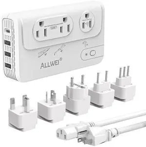 ALLWEI 2000W Travel Voltage Converter 220v to 110v Converter for European Travel Voltage Adapter for Hair Dryer Straightener/Curling Iron, Power Converter Adapter Combo with Type C, E/F, G, I, L ALLWEI 2000W Travel Voltage Converter 220v to 110v Converter for European Travel Voltage Adapter for Hair Dryer Straightener/Curling Iron, Power Converter Adapter Combo with Type C, E/F, G, I, L
