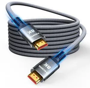 Snowkids 8K HDMI Cable 25 FT Grey, 48Gbps Ultra High-Speed HDMI 2.1 Cables Cord, 10K 8K@60Hz, 4K@120Hz Compatible for TV/Laptop/Monitor/PS-5/X-box/Projector/Entertainment, Sound System & More Snowkids 8K HDMI Cable 25 FT Grey, 48Gbps Ultra High-Speed HDMI 2.1 Cables Cord, 10K 8K@60Hz, 4K@120Hz Compatible for TV/Laptop/Monitor/PS-5/X-box/Projector/Entertainment, Sound System & More