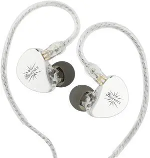 HIFIXAUDIO Kiwi Ears Belle in-Ear Monitor, 10mm DLC Diaphragm Driver Earphone, HiFi Wired Earbuds with Detachable Silver-Plated 2-Pin Cable for Audiophile Gaming (Without Mic, Silver) HIFIXAUDIO Kiwi Ears Belle in-Ear Monitor, 10mm DLC Diaphragm Driver Earphone, HiFi Wired Earbuds with Detachable Silver-Plated 2-Pin Cable for Audiophile Gaming (Without Mic, Silver)