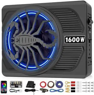 SUBPULSIX 2026 Upgraded 1600W Slim Underseat Car Subwoofer and Amp Package with RGB Beat-Synced Light, Individual Control for Low Pass/Gain/Boost Bass, Clean Deep Bass Perfect for Truck/SUV/Jeep/MPV SUBPULSIX 2026 Upgraded 1600W Slim Underseat Car Subwoofer and Amp Package with RGB Beat-Synced Light, Individual Control for Low Pass/Gain/Boost Bass, Clean Deep Bass Perfect for Truck/SUV/Jeep/MPV