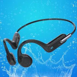 AYI Professional Swim Headphones True Bone Conduction Open Ear Headset Underwater MP3 Player Built-in 32G Memory IP68 Waterproof Bluetooth Earphone for Driving Bicycling Running Skiing-X6 Black AYI Professional Swim Headphones True Bone Conduction Open Ear Headset Underwater MP3 Player Built-in 32G Memory IP68 Waterproof Bluetooth Earphone for Driving Bicycling Running Skiing-X6 Black