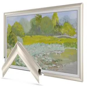 German Silver Prismatic 32" Alloy Deco TV Frame - Compatible ONLY with Samsung The Frame TVs (Fits 2021-2026, LS03A, LS03B, LS03C, LS03D, LS03FA) German Silver Prismatic 32" Alloy Deco TV Frame - Compatible ONLY with Samsung The Frame TVs (Fits 2021-2026, LS03A, LS03B, LS03C, LS03D, LS03FA)