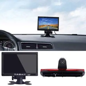 Car Third Roof Top Mount Brake Light 3 Third Brake Stop lamp Rear View Camera, HD Night Vision Waterproof for Ford Transit Connect 2014-2017 Transporter Business MPV SUV Bus (with 7-inch Monitor) Car Third Roof Top Mount Brake Light 3 Third Brake Stop lamp Rear View Camera, HD Night Vision Waterproof for Ford Transit Connect 2014-2017 Transporter Business MPV SUV Bus (with 7-inch Monitor)