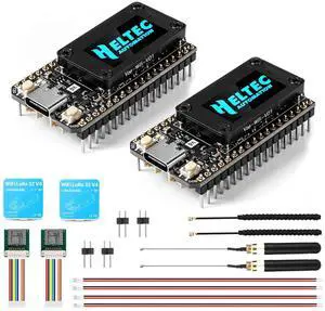 2 Sets WiFi LoRa 32 V4 ESP32 Development Board with OLED Display, GPS Module, 27dBm SX1262 Chip, 868 MHz Antenna, Compatible with Arduino IDE for IoT & LoRaWAN Projects 2 Sets WiFi LoRa 32 V4 ESP32 Development Board with OLED Display, GPS Module, 27dBm SX1262 Chip, 868 MHz Antenna, Compatible with Arduino IDE for IoT & LoRaWAN Projects