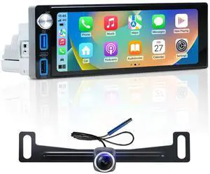 6.9-Inch Single Din Touchscreen Car Stereo - Android 2GB+64GB Type-C&USB Single Din Wired/Wireless Carplay Android Auto,1080P HD GPS Navigation Handsfree Calling WiFi, SWC/FM/BT (6.86-SD-C) 6.9-Inch Single Din Touchscreen Car Stereo - Android 2GB+64GB Type-C&USB Single Din Wired/Wireless Carplay Android Auto,1080P HD GPS Navigation Handsfree Calling WiFi, SWC/FM/BT (6.86-SD-C)