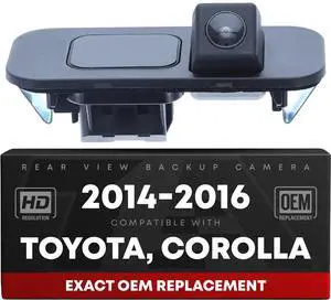 Rear View Backup Camera, Reverse Park Assist - Compatible with 2014-2016 Toyota Corolla - OEM 867A002020, TO1960121 Rear View Backup Camera, Reverse Park Assist - Compatible with 2014-2016 Toyota Corolla - OEM 867A002020, TO1960121
