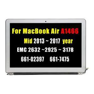 A1466 Screen Replacement Full LCD Display Screen Assembly for MacBook Air A1466 Mid2013 2014 2015 2016 2017 EMC 2632 EMC 2925 EMC 3178 661-02397 661-7475 A1466 Screen Replacement Full LCD Display Screen Assembly for MacBook Air A1466 Mid2013 2014 2015 2016 2017 EMC 2632 EMC 2925 EMC 3178 661-02397 661-7475