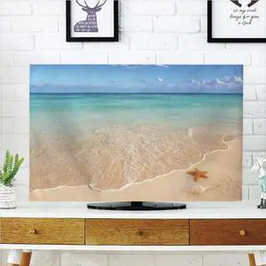 AMAPARK TV Dust Cover, 55 Inch Beach Polyester Microfiber Cloth, Easy to Cover Your TV, Style-409 AMAPARK TV Dust Cover, 55 Inch Beach Polyester Microfiber Cloth, Easy to Cover Your TV, Style-409