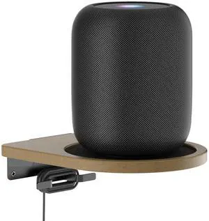 Wooden Wall Mount for HomePod 1st & 2nd Gen, Speaker Wall Bracket for Homepod Wall Mount with Hidden Cable Management, Reinforced Metal Bracket, Space-Saving Design with Enlarged Platform, 1 Pack Wooden Wall Mount for HomePod 1st & 2nd Gen, Speaker Wall Bracket for Homepod Wall Mount with Hidden Cable Management, Reinforced Metal Bracket, Space-Saving Design with Enlarged Platform, 1 Pack