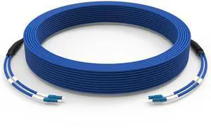 RERBO Armored Fiber Optic Cable, LC/UPC to LC/UPC Outdoor Single Mode Duplex 9/125 Fiber Patch Cable 3.0mm 50M(164ft) LSZH RERBO Armored Fiber Optic Cable, LC/UPC to LC/UPC Outdoor Single Mode Duplex 9/125 Fiber Patch Cable 3.0mm 50M(164ft) LSZH