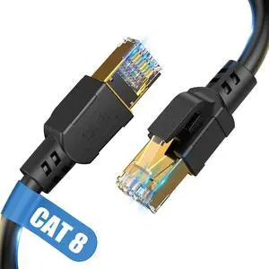 Nebite Cat 8 Ethernet Cable, High Speed 40Gbps 2000Mhz, Weatherproof Indoor & Outdoor LAN Cable with RJ45 Connector for PS5/4, Xbox, Modem, TV, Switch, Laptop, Router (60FT) Nebite Cat 8 Ethernet Cable, High Speed 40Gbps 2000Mhz, Weatherproof Indoor & Outdoor LAN Cable with RJ45 Connector for PS5/4, Xbox, Modem, TV, Switch, Laptop, Router (60FT)