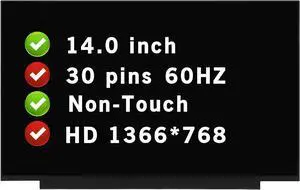 BTSELSS B140XTN07.3 HD 1366 x 768 30 pin 60Hz 14.0" Non-Touch LCD Screen Replacement Display Panel (Without Bracket) BTSELSS B140XTN07.3 HD 1366 x 768 30 pin 60Hz 14.0" Non-Touch LCD Screen Replacement Display Panel (Without Bracket)