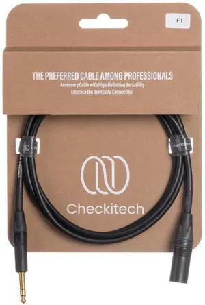 Checkitech Gratify G1401 Balanced 1/4-inch TRS Male to XLR Male Patch Cable with Neutrik Gold Contacts (10 Foot) Checkitech Gratify G1401 Balanced 1/4-inch TRS Male to XLR Male Patch Cable with Neutrik Gold Contacts (10 Foot)