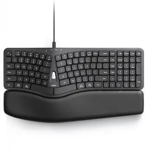 Nulea Ergonomic Split Keyboard, Wired Natural Typing Keyboard with Integrated Palm Rest for Wrist Pain Relief, 2-in-1 Type C&Type A Plug for Mac,Windows,Office & Home,Black Nulea Ergonomic Split Keyboard, Wired Natural Typing Keyboard with Integrated Palm Rest for Wrist Pain Relief, 2-in-1 Type C&Type A Plug for Mac,Windows,Office & Home,Black