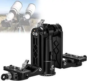 Leofoto Dual-Camera Gimbal Head, Professional Videographer Foldable Gimbal Head with 360 Panorama Shooting and 3/8 Screw Threaded for Cameras/Spotting Scopes, Max Load to 25kg/55.12 lb (DPG-1) Leofoto Dual-Camera Gimbal Head, Professional Videographer Foldable Gimbal Head with 360 Panorama Shooting and 3/8 Screw Threaded for Cameras/Spotting Scopes, Max Load to 25kg/55.12 lb (DPG-1)