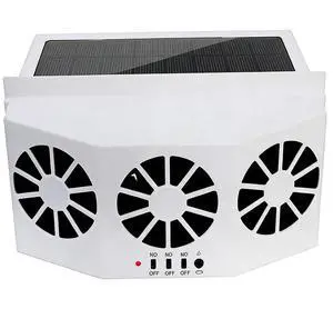 TOTMOX Solar Car Exhaust Fan 3 Exhaust Ports, Car Radiator Fan, Car Energy Saving Air Vent Radiatorfor General Types of Cars, Air Purifiers 2W ABS(White) TOTMOX Solar Car Exhaust Fan 3 Exhaust Ports, Car Radiator Fan, Car Energy Saving Air Vent Radiatorfor General Types of Cars, Air Purifiers 2W ABS(White)