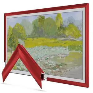 Candy Apple Red Prismatic 65" Alloy Deco TV Frame - Compatible ONLY with Samsung The Frame TV and Pro TVs (Fits 2021-2026, LS03A, LS03B,LS03C,LS03D,LS03FA,LS03FW) Candy Apple Red Prismatic 65" Alloy Deco TV Frame - Compatible ONLY with Samsung The Frame TV and Pro TVs (Fits 2021-2026, LS03A, LS03B,LS03C,LS03D,LS03FA,LS03FW)