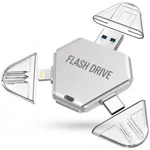 MFi Certified 256GB Flash Drive for iPhone, 3 in 1 Photo Stick with Lightning/Type-C/USB-A, Photo Stick for iPad Android Mac PC, for Photos Videos and File Backup,Available Space: ~244GB,Silver MFi Certified 256GB Flash Drive for iPhone, 3 in 1 Photo Stick with Lightning/Type-C/USB-A, Photo Stick for iPad Android Mac PC, for Photos Videos and File Backup,Available Space: ~244GB,Silver
