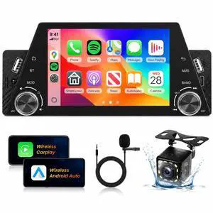 Wireless Carplay Single Din Radio with Wireless Android Auto,Podofo 5 HD Touchscreen Car Stereo Support Bluetooth FM Radio Mirror Link/USB/TF/AUX,Car Audio Receivers with Backup Camera Wireless Carplay Single Din Radio with Wireless Android Auto,Podofo 5 HD Touchscreen Car Stereo Support Bluetooth FM Radio Mirror Link/USB/TF/AUX,Car Audio Receivers with Backup Camera