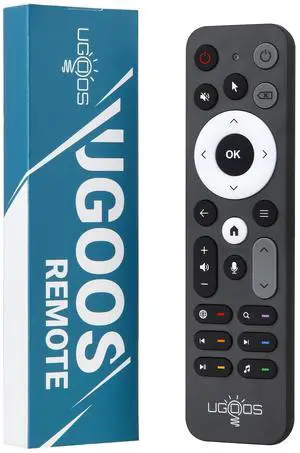 Ugoos BT Remote Control UR02 Remote InfraRed and Bluetooth Connection, For Ugoos TV Box, Built-in Microphone for voice search,Gyro Sensing,Compatible with AM6B Plus/SK1/SK1 Lite/X5m PRO/AM9 PRO TV Box Ugoos BT Remote Control UR02 Remote InfraRed and Bluetooth Connection, For Ugoos TV Box, Built-in Microphone for voice search,Gyro Sensing,Compatible with AM6B Plus/SK1/SK1 Lite/X5m PRO/AM9 PRO TV Box