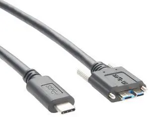 Plinkwirekb Screw Locking Panel Mount USB C to Micro USB 3.0 Cable USB3.1 Gen2.2 Type C to Micro B Cord for Machine Vision Industrial Camera Hard Disk Image Transmission (1.5M/5FT) Plinkwirekb Screw Locking Panel Mount USB C to Micro USB 3.0 Cable USB3.1 Gen2.2 Type C to Micro B Cord for Machine Vision Industrial Camera Hard Disk Image Transmission (1.5M/5FT)