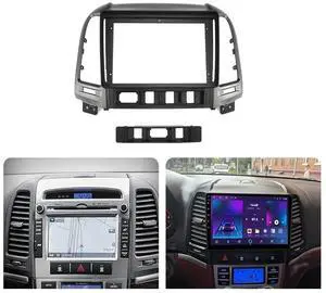 Fits for Hyundai Santa Fe IX45 LHD 2006-2012 Car Radio Stereo Fascia Frame Double DIN 9 inch Dash Installation Mounting Kit Fits for Hyundai Santa Fe IX45 LHD 2006-2012 Car Radio Stereo Fascia Frame Double DIN 9 inch Dash Installation Mounting Kit