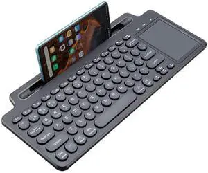 Denash Wireless BT Keyboard, 2.4GHz Ultra Slim Desktop Keyboard with Touchpad for Tablet PC Mobile Phone Laptop Notebook (with Touchpad) Denash Wireless BT Keyboard, 2.4GHz Ultra Slim Desktop Keyboard with Touchpad for Tablet PC Mobile Phone Laptop Notebook (with Touchpad)