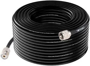 YOTENKO RG8x Coaxial Cable, CB Coax Cable 75ft, UHF PL259 Male to Male Low Loss CB Antenna Cables, 50 Ohm for HAM Radio, HF VHF Radio, Antenna Analyzer YOTENKO RG8x Coaxial Cable, CB Coax Cable 75ft, UHF PL259 Male to Male Low Loss CB Antenna Cables, 50 Ohm for HAM Radio, HF VHF Radio, Antenna Analyzer