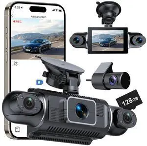 4 Channel Full HD Dash Cam, 2K Front + 1080P Side/Rear Cameras, 3-Inch LCD Screen, Support 256GB Max,WiFi/APP Control, G-Sensor, Parking Monitor,Night Vision (Ebony) 4 Channel Full HD Dash Cam, 2K Front + 1080P Side/Rear Cameras, 3-Inch LCD Screen, Support 256GB Max,WiFi/APP Control, G-Sensor, Parking Monitor,Night Vision (Ebony)