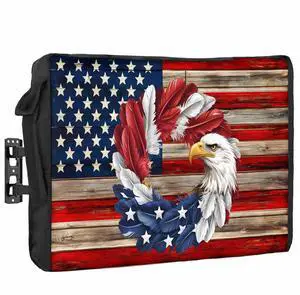 DecorLovee Vintage American Flag Outdoor TV Cover 48 to 50 Inches Weatherproof & Waterproof, Eagle Wreath Outdoor TV Enclosure with Remote Control Pocket, Blue Red USA Flag TV Screen Protectors for TV DecorLovee Vintage American Flag Outdoor TV Cover 48 to 50 Inches Weatherproof & Waterproof, Eagle Wreath Outdoor TV Enclosure with Remote Control Pocket, Blue Red USA Flag TV Screen Protectors for TV