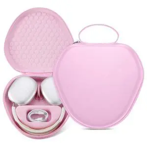 Maxjoy for Airpods Max Case, Smart Case Supports Sleep Mode, Hard Organizer Portable Travel Carrying Cover Storage Bag for Apple AirPods Max Headphone, Pink-EVA Maxjoy for Airpods Max Case, Smart Case Supports Sleep Mode, Hard Organizer Portable Travel Carrying Cover Storage Bag for Apple AirPods Max Headphone, Pink-EVA