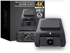 Momento M8 MAX 3-Ch 4K UHD w/Dual 5.0GHz Wi-Fi + GPS Front & Rear Dash Camera Kit (MD-8400) Includes 64GB MicroSD Card Momento M8 MAX 3-Ch 4K UHD w/Dual 5.0GHz Wi-Fi + GPS Front & Rear Dash Camera Kit (MD-8400) Includes 64GB MicroSD Card