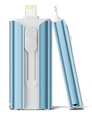 MFi Certified Flash Drive 256GB for iPhone Thumb Drive, USB Memory Stick iPhone Flash Drive Photo Stick for Photos Videos, High Speed External Storage Jump Drive for iPhone/iPad/Android/PC(Light Blue) MFi Certified Flash Drive 256GB for iPhone Thumb Drive, USB Memory Stick iPhone Flash Drive Photo Stick for Photos Videos, High Speed External Storage Jump Drive for iPhone/iPad/Android/PC(Light Blue)