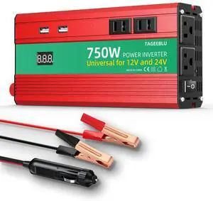 750W Power Inverter 12V/24V DC to 110V 120V AC for Vehicles,Truck, RV, Home 750W Power Inverter 12V/24V DC to 110V 120V AC for Vehicles,Truck, RV, Home