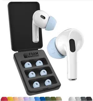 Foam Masters Ultra-Premium Memory Foam Ear Tips for AirPods Pro 1st & 2nd Gen ^^ 3 Pairs ^^ New Ver. ^^ Secure Fit ^^ Super Comfort ^^ Better Noise Cancel ^^ Replacement Buds (Assorted S/M/L Foam Masters Ultra-Premium Memory Foam Ear Tips for AirPods Pro 1st & 2nd Gen ^^ 3 Pairs ^^ New Ver. ^^ Secure Fit ^^ Super Comfort ^^ Better Noise Cancel ^^ Replacement Buds (Assorted S/M/L