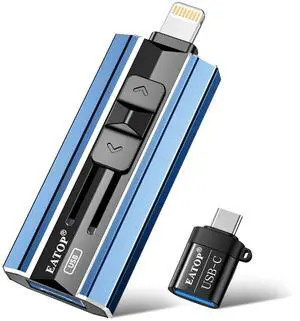 EATOP 256GB Flash Drive Intended for iPhone iPad, USB Photo Stick for Photo & Video Backup, External Phone Memory Storage, No App Required, Compatible with iOS, Android & PC, Blue EATOP 256GB Flash Drive Intended for iPhone iPad, USB Photo Stick for Photo & Video Backup, External Phone Memory Storage, No App Required, Compatible with iOS, Android & PC, Blue