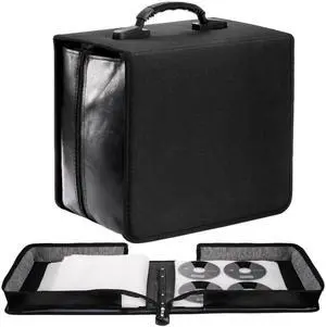 Acshio CD DVD Case Holder, 528 Capacity CD Binder DVD Storage Holder with Zipper, Portable Large Card Media Wallet Storage Booklet Album Box for Home Office Travel Car Acshio CD DVD Case Holder, 528 Capacity CD Binder DVD Storage Holder with Zipper, Portable Large Card Media Wallet Storage Booklet Album Box for Home Office Travel Car