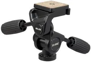 SLIK SH-806E Heavy Duty Studio 3-Way Pan Head (618-806) Independent 3-Axis Control, Supports 15lbs, Quick Release Plate, Soft Ergonmic Handles, Compatible with Most Tripods SLIK SH-806E Heavy Duty Studio 3-Way Pan Head (618-806) Independent 3-Axis Control, Supports 15lbs, Quick Release Plate, Soft Ergonmic Handles, Compatible with Most Tripods