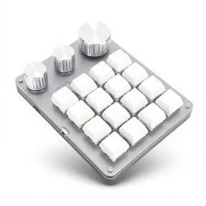 YUEHISY Macro Pad, 16 Key Programmable Keypad with 3 Custom Knobs & 3 Layers, Compact Wired Mechanical Keyboard (White) YUEHISY Macro Pad, 16 Key Programmable Keypad with 3 Custom Knobs & 3 Layers, Compact Wired Mechanical Keyboard (White)