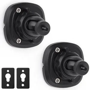 Mippko 2 Pack Speaker Wall Mount Holder for 1/4"-20 Threaded Keyhole,2 Pack Adaptors Compatible with Non 1/4"-20 Threaded Screw Holes,360Rotation Adjustment Aluminum Alloy Mount,Black Mippko 2 Pack Speaker Wall Mount Holder for 1/4"-20 Threaded Keyhole,2 Pack Adaptors Compatible with Non 1/4"-20 Threaded Screw Holes,360Rotation Adjustment Aluminum Alloy Mount,Black