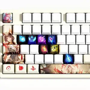 IYTYIR Ahri Keycaps Set for League of Legends Gaming Skill 30 Keys Keycap Set OEM Profile for MX Mechanical Gaming Keyboards (Ahri 30 Keys) IYTYIR Ahri Keycaps Set for League of Legends Gaming Skill 30 Keys Keycap Set OEM Profile for MX Mechanical Gaming Keyboards (Ahri 30 Keys)