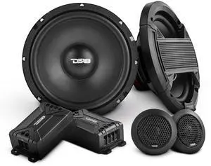 DS18 S65C Select 6.5" 2-Way Component Speaker Set 200 Watts 4-Ohm, Grill Included, Pair - 6.5" Door Speakers 2-Way with 1.5" Tweeters and 2X Passive Crossovers, Component Speaker System - Set of 2 DS18 S65C Select 6.5" 2-Way Component Speaker Set 200 Watts 4-Ohm, Grill Included, Pair - 6.5" Door Speakers 2-Way with 1.5" Tweeters and 2X Passive Crossovers, Component Speaker System - Set of 2