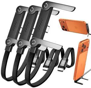 Feitenn 240W Braided Fast Charge Cable with Built-in Phone Stand Invisible, 2026 Foldable USB-C Cord 90 Degree Right Angle Multi-Functional Charger Cord 5 FT, Type-C to Type-C, Black, 3PCS Feitenn 240W Braided Fast Charge Cable with Built-in Phone Stand Invisible, 2026 Foldable USB-C Cord 90 Degree Right Angle Multi-Functional Charger Cord 5 FT, Type-C to Type-C, Black, 3PCS