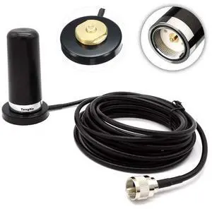 TengKo NMO Dual Band High Gain Antennas for CAR Mobile Radio UHF VHF 400-470 136-174MHZ and Mount Magnetic Base for Mobile Radios PL259 Connector (NMO & Mount Base) TengKo NMO Dual Band High Gain Antennas for CAR Mobile Radio UHF VHF 400-470 136-174MHZ and Mount Magnetic Base for Mobile Radios PL259 Connector (NMO & Mount Base)